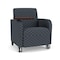 Lesro Siena Lounge Reception Guest Chair W/ Swivel Tablet, 27 in W 29.5 in L 32.5 in H SN1101 - alternate 1
